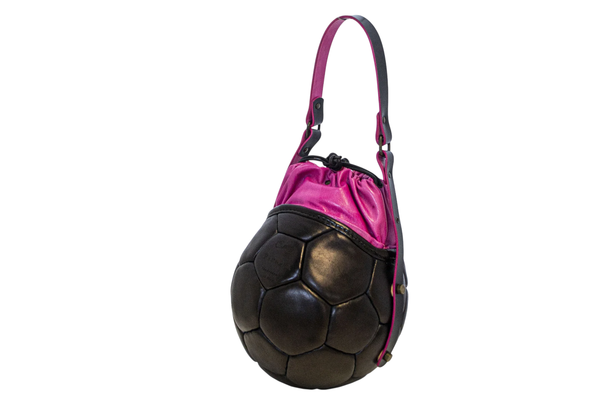 PANGAEA Round Bag nera con chiusura fucsia, esempio di composizione già realizzata